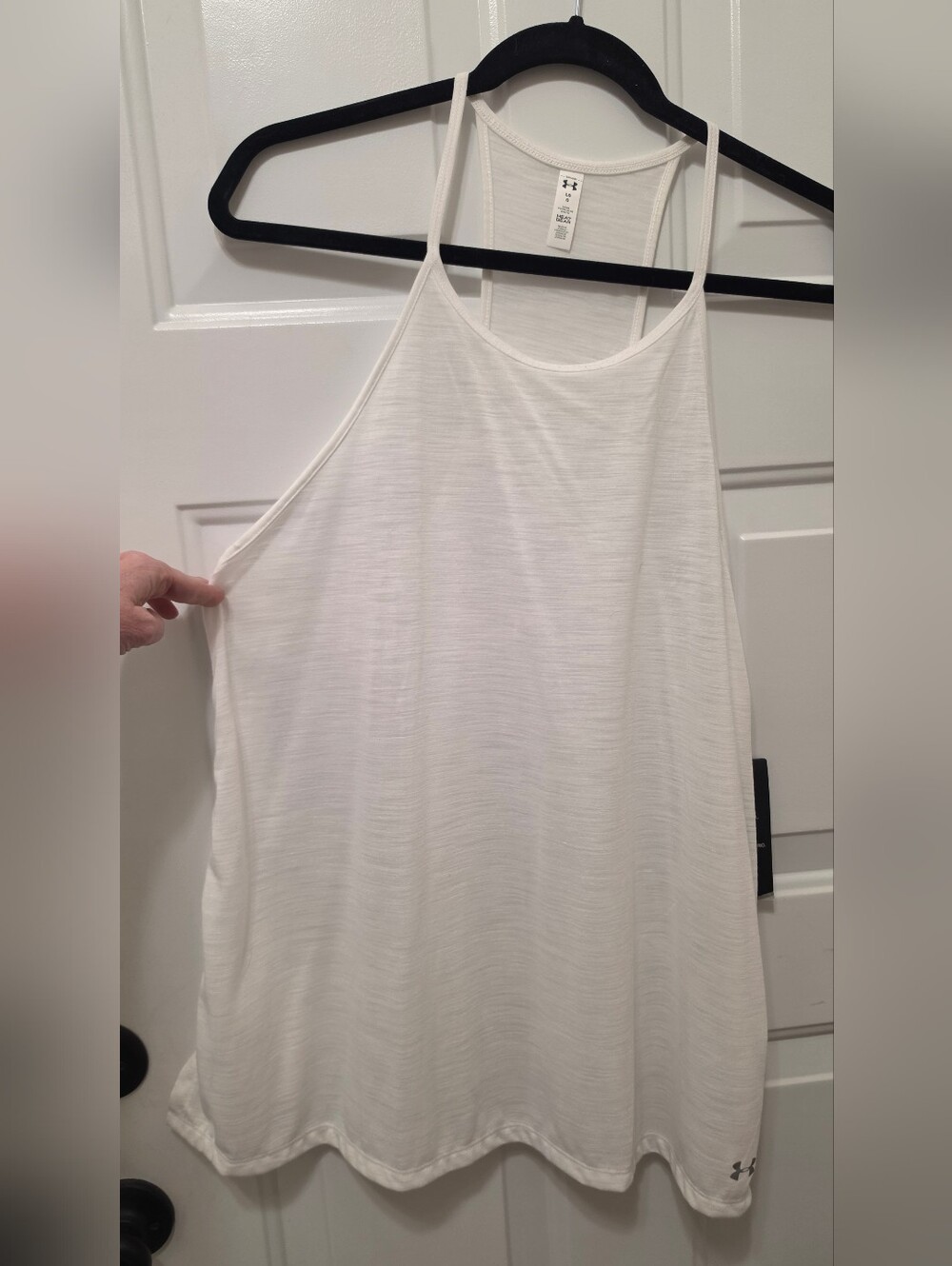 Under Armour White Slim Racerback Tank Top